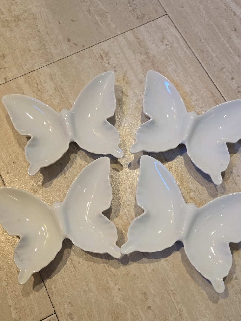 Set of Four Unique Butterfly Trinket Trays